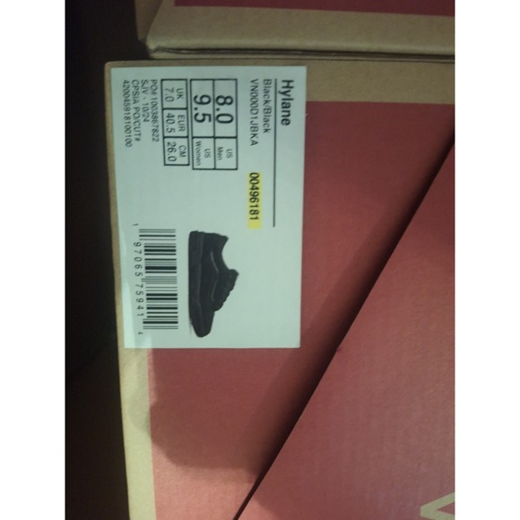 Vans Hylane Men Sz 8 Triple Black Skate Blackout Cat Sneakers Fat Tongue‎ Chunky main image 5